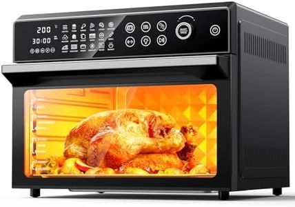 30L Air Fryer Oven, 18 in 1 Presets Dual-Cook Function Air Fryer, 360°Hot Air Circulation Technology/Digital Knob/LED Touch Panel/Timer & Temperature Control, Oil-Less Cooking, 7 Accessories, 1800W