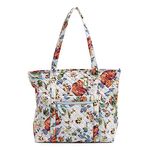 Vera Bradley Women's Vera Tote Bag Handbag, Sea Air Floral-Recycled Cotton, One Size