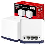 Mercusys AC1900 Whole Home Mesh Wi-Fi System, Coverage up to 4,000 ft² (350 m²) Connect over 100 Devices, Full Gigabit Ports, Dual Band Wi-Fi, Easy App Control, Halo H50G(2-pack)