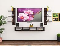 DAS Harries TV Entertainment Unit/Set TOP Box Stand with Wall Shelves and Display Rack Flowery WENGE Large- Ideal for UP to 55 INCH Screen (Medium)