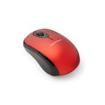 Amazon Basics Wireless Computer Mouse with USB Nano Receiver – Red