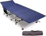 JENY Folding Camping Cots for Adults Heavy Duty, 28" - 33" Extra Wide Sturdy Portable Sleeping Cot for Camp Office Use Beach Vocation and Home Lounging, Support 450 lbs