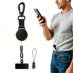 SUPBEE Anti-Theft Phone Tether – Retractable Steel Wire Phone Lanyard with Locking Carabiner & 360° Swivel Tab – Cellphone Strap for Travel, Hiking, Fishing, Climbing & Outdoor Adventures