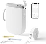RIITEK D11 Thermal Label Printer Machine; USB Rechargeable Inkless Bluetooth Label Maker for Picture, Label, Memo, Receipt, Printing; iOS & Android Compatible (White)