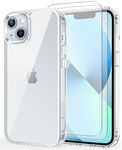 iCatchy Case Compatible with iPhone 13 6.1-Inch, Anti-Scratch Clear Back Military Grade Shockproof Slim Hard Silicone Bumper Cover