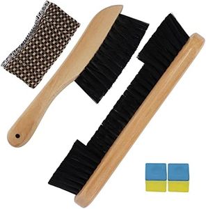 Cllayees Set of 4 Pool Table Brush, Pool Table Accessories Billiards Table Brush Rail Brush, Cue Shaft Cleaner Cloth and Billiard Cue Chalk, Billiards Pool Table Cleaning Tools