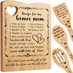 YUEYUQIU Bonus mom Birthday Gifts, Gifts for Bonus mom from Daughter Son, Bonus mom Cutting Board Set, Christmas Birthday Gifts for Bonus mom Step Mom New mom Stepmother