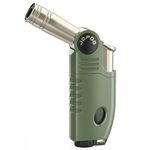 JOPOO Jet Flame Lighter Gas Butane Refillable, BBQ Outdoor Camping Torch Lighter Windproof (Sold Without Gas)