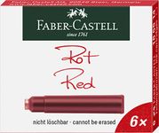 Faber-Castell 185514 Standard Ink Cartridges Pack of 6 Red