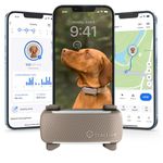 Tractive Smart Dog GPS Tracker | Live Pet Tracker with Virtual Fence | Vital Signs Monitoring of Heart & Respiratory Rate | Bark Monitoring | Dog Collar Attachment (Brown)