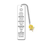 Inspirational Gifts Bookmarks for Girls Women Always Remember You Are Braver Bookmark for Daughter Coworker Book Reader Lovers Gifts for Bookworm Encouragement Gift for Niece