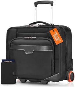 EVERKI Journey Business Professional 16-Inch Laptop Trolley Rolling Briefcase & RFID Hindering Passport Holder - Rolling Laptop Bag for Work, Lightweight Travel Briefcase & Passport Protector for Men