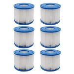 FFYan 6pcs Replacement Swimming Pool Filter for Type VI Filter Cartridge Compatible with Lay-Z-Spa, Miami, Vegas, Palm Springs, Paris Monaco,for Coleman SaluSpa 90352E,58323