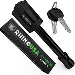 Rhino USA Trailer Hitch Lock - Patented 5/8 inch Locking Receiver Pin for Class III IV Hitches - Weatherproof Anti-Theft Lockable Pin with Dust, Mud & Gunk Protection - Used to Tow Truck, Boat, Bike