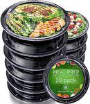 [10 Pack] Meal Prep Containers with Lids | Microwavable Dishwasher & Freezer Safe | Reusable Stackable Lunch Containers | 24oz | Bento Boxes | Food Storage Containers BPA Free