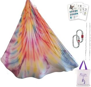 Aerial Yoga Hammock 5.5 Yards Premium Aerial Silk Fabric Yoga Swing for Antigravity Yoga Inversion Include Daisy Chain,Carabiner and Pose Guide (Mandala)