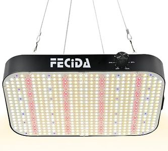 FECiDA Dimmable LED Grow Light 6000 Lumen, 2024 Best LED Grow Lights for Indoor Plants Full Spectrum, Seed Starting Seedlings Vegetable Hanging Growing Lamps, Daisy Chain Function, Quiet Built-in Fan