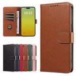 GoodcAcy Case Wallet for iPhone 6 Plus/iPhone 6S Plus, Genuine Leather Wallet Folio Case [Magnetic Closure] [RFID Blocking Card Slot] [Kickstand] Full Protection Case - Brown