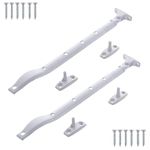 TERF® 250mm Heavy Duty White Window Casement Stay Spoon Style 250mm (10 inch) including Fixing Screw - Pack of 2