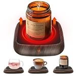 MYMULIKE Candle Warmer Plate, Coffee Mug Warmer for Desk, 28 W Coffee Warmer with 3 Temp Control (40-70 °C), Cup Warmer with 6-Hour Auto Off, Office Desk Electronic Gadgets