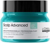 L'Oréal Professionnel Scalp Advanced, Professional Clay Anti-Oiliness 2-in-1 Deep Purifier Shampoo and Hair Mask, For Oily and Greasy Hair, Serie Expert, 250ml