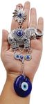 ARTISKRITI Elephant Evil Eye Hanging Home Wall Hanging Decorative Items Nazar Battu for Home Protection, Good Luck Charm and Prosperity, Elephant, 22 cm