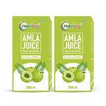 Nutriorg Amla Juice 1L (Pack of 2),Organic Amla Juice for Hair & Skin, Rich in Vitamin C, Cold-Pressed Indian Gooseberry Juice,Detox, Weight Loss & Immunity Boosting,No Added Sugar