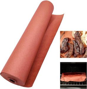 Pink Butcher Paper Disposable Butcher Paper for Smoking Meat Food Grade Kraft Paper No Waxed BBQ Accessories Completely Natural and Unbleached (43.5 * 15m-1)