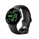 Google Pixel Watch 3 (45 mm) – Android smartwatch with heart rate tracking, advanced running from Fitbit, fitness insights, 24-hour battery – Matte Black Aluminium Case – Obsidian band – LTE