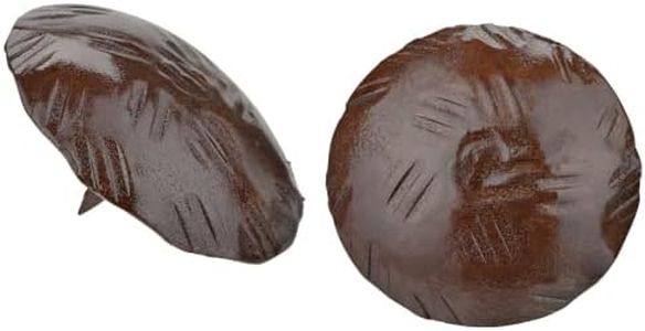 10 Pack 2" Large Round Head Clavos Decorative Nails – Sealed Rusted – Handmade Rustic Round Fasteners for Farmhouse Shutter, Faux Wood, Barn Door, Shutters, and Gates – Ornamental Wood Accent