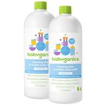 Babyganics Foaming Dish and Soap Refill, Fragrance Free, 32-Ounce Bottle (Pack of 2)