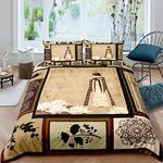 Erosebridal Chinese Girl Bedding Set Lotus Duvet Cover Queen Size Asian Culture Comforter Cover Japanese Traditional Ethnic Exotic Bedspread Cover for Kids Adult Dorm Room Decorative