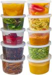 AVLASH® [25 Pack 450ml - 16oz Round Stackable Plastic Food Container Set With Lids - Reusable, Leakproof, Dishwasher & Microwave Safe, BPA Free Meal Prep Containers