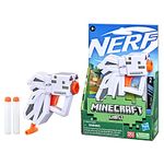 Hasbro Nerf MicroShots Minecraft Ghast Mini Blaster, Minecraft Ghast Mob Design, Includes 2 Official Nerf Elite Darts, Pull-Down Priming Handle, F4421