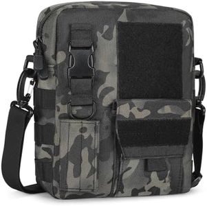 Wowelife Small Messenger Bag for Women Men, Vintage Canvas Messenger Shoulder Bag, Travel Canvas Crossbody Bags for Women Small Tactical Bag Multi Pocket Purses