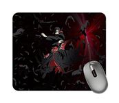 Darkbuck Anime Mouse Pad for Laptop Desktop PC Gaming Mousepads Rubber Base with Anti Skid Smooth Surface (22 cm x 18 cm) Naruto Itachi Sasuke Mousepad