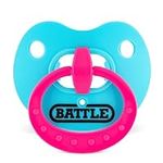 Battle Sports Binky Oxygen Football Mouthguard - Detachable Strap, Maximum Breathability, Works with Braces & No Boiling Required - Baby Blue/Pink