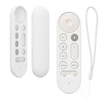 kwmobile Case Compatible with Google TV Streamer 4K Case - Soft Silicone Cover for Remote Control - White