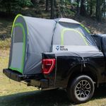 JOYTUTUS Truck Tent with Rainfly 6.5Ft, Straight Spacious Truck Bed Tent with Sky View Mesh, Waterproof PU2000mm Double Layer for 2 Person, Gray Green