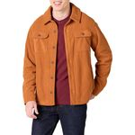 Amazon Essentials Men's Long-Sleeve Polar Fleece Shirt Jacket, Nutmeg, Medium