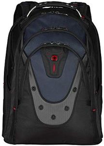 Wenger Ibex 600638, 17 Inch Laptop Backpack with Dedicated Tablet Pocket, Shock Absorbing Shoulder Straps, Water-Resistant Design, Ideal for Travel, Work, School, Commuting, Blue 28 x 37 x 47 cm