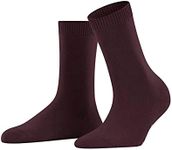 FALKE Women's Cosy Wool Socks, Warming, Merino Viscose Cashmere, Crew Length, Light Boot Stockings, Trendy Clothing, Red (Barolo 8596), 8-10.5, 1 Pair