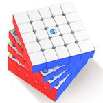 GAN562 M 5x5 Speed Cube, Magnetic Magic Cube with 160 Magnets, Double-Layer Structure Anti-POP Cube for Kids Teens Adults Practice Competition (Frost Coated)