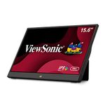 ViewSonic VA1655 15.6 Inch 1080p Portable IPS Monitor with Mobile Ergonomics, USB C, and HDMI for Home and Office, Black