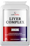 Liver Support Capsules High Strength | 12 Essential Natural Ingredients for Healthy Liver Function | Supplement | Liver Detox | 60 Vegan Liver Pro Care Tablets | UK Made Sash Vitality