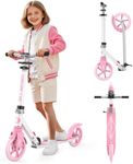 WAYPLUS Kick Scooter for Ages 6+,Kid, Teens & Adults. Max Load 240 LBS. Foldable, Lightweight, 8IN Big Wheels for Kids, Teen and Adults, 4 Adjustable Levels. Bearing ABEC9