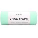 Hot Yoga Towel Non Slip Yoga Mat Towel Non-Slip Sweat Absorbent Microfiber Towel for Hot Yoga, Pilates and Workout 72" x 26.5", Teal