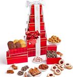 Gluten Free Palace Gift Basket Tower - Valentine's Day Gift Sets for Family - 6 Tier Gluten Free Cookies Gift Basket Treat Tower