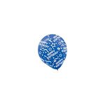 Amscan Birthday Confetti Burst Printed Latex Balloons, 12", Royal Blue/White