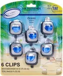 Air Jungles Ocean Scent Car Air Freshener Clip, 6 Car Freshener Vent Clips, 4ml Each, Long Lasting Air Freshener for Car, Up to 180 Days Car Refresher Odor Eliminator